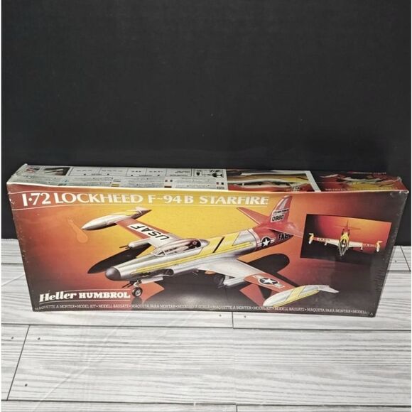 Vintage Heller Humbrol F-94B STARFIRE LOCKHEED 1:72 Model Airplane Kit #80302 - Picture 1 of 8